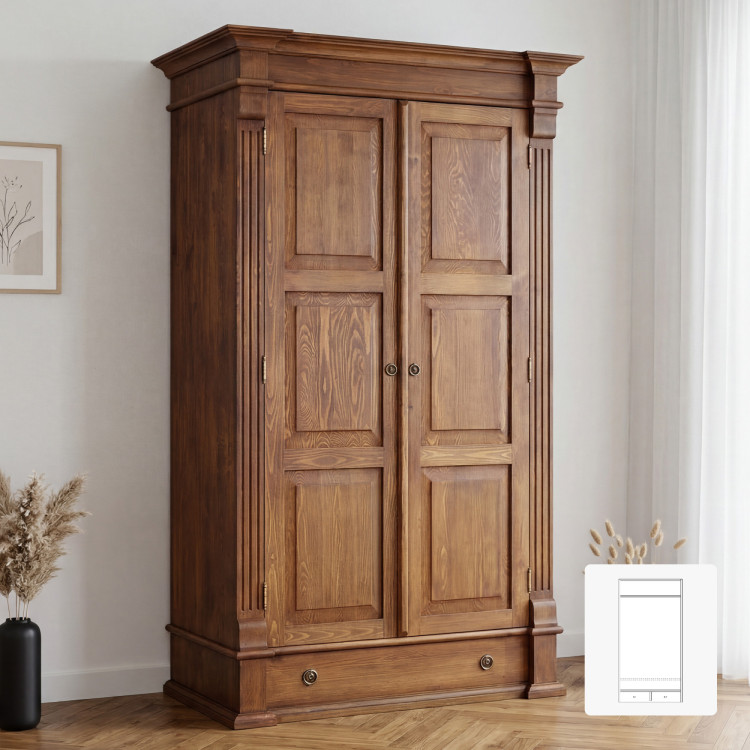 ŠATNÍ SCHRANK PRESTIGE (D-SAW-67 A) BRAUNER LACK