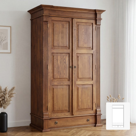 ŠATNÍ SCHRANK PRESTIGE (D-SAW-67 A) BRAUNER LACK