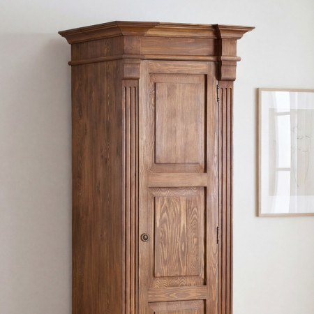 ŠRANKENKLEIDERSCHRANK PRESTIGE (D-SAW-66A) BRAUN LACKIERT