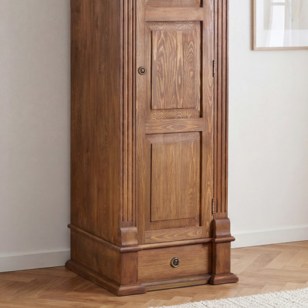 ŠRANKENKLEIDERSCHRANK PRESTIGE (D-SAW-66A) BRAUN LACKIERT