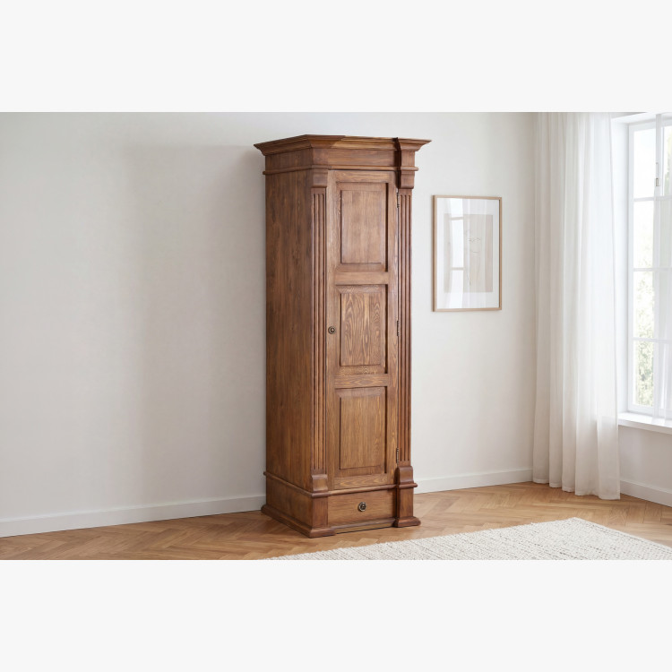 ŠRANKENKLEIDERSCHRANK PRESTIGE (D-SAW-66A) BRAUN LACKIERT