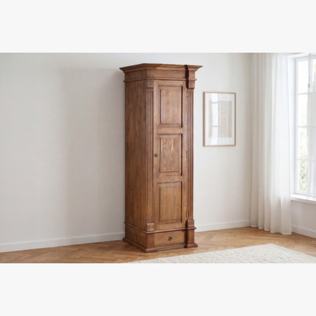 ŠRANKENKLEIDERSCHRANK PRESTIGE (D-SAW-66A) BRAUN LACKIERT