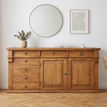 KOMMODE AUS HOLZ PRESTIGE (D-COM-69) BRAUNER LACK