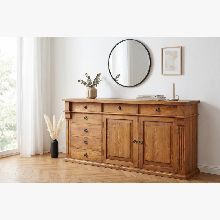 KOMMODE AUS HOLZ PRESTIGE (D-COM-69) BRAUNER LACK