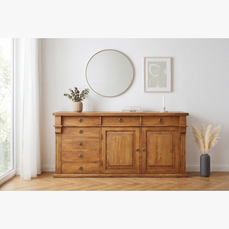 KOMMODE AUS HOLZ PRESTIGE (D-COM-69) BRAUNER LACK