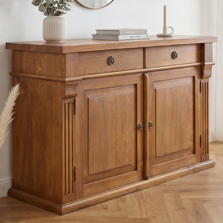 KOMMODE AUS HOLZ PRESTIGE (COM-64)  BRAUNER LACK