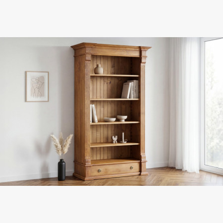 KNIENREGAL AUS HOLZ PRESTIGE (REG-61)  BRAUNER LACK