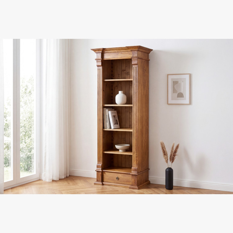 REGAL FÜR BÜCHER PRESTIGE (D-REG-60) BRAUN LACKIERT