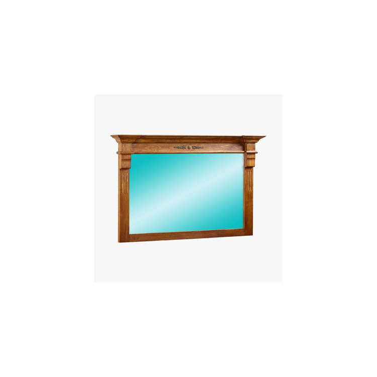 DŘEVĚNÉ ZRCÁTKO PRESTIGE (D-SLU-120)  HNĚDÝ LAK