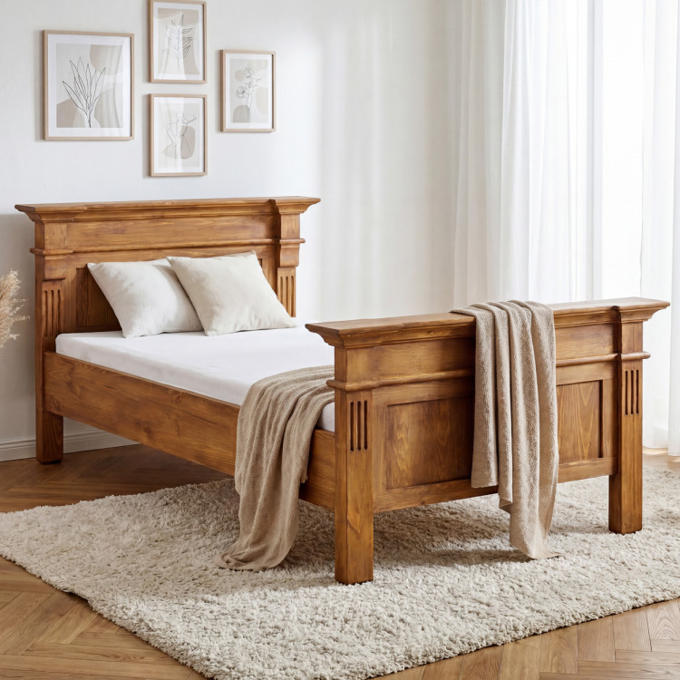 POSTEL AUS MASSIVHOLZ PRESTIGE (90 X 200) LACK BRAUN