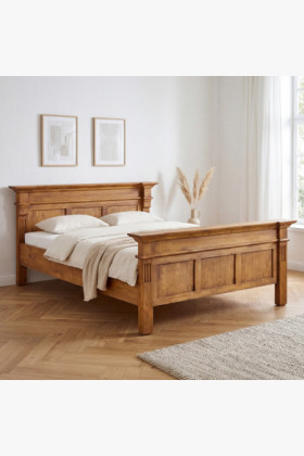 POSTEL AUS MASSIVHOLZ PRESTIGE (160 X 200) BRAUN LACKIERT