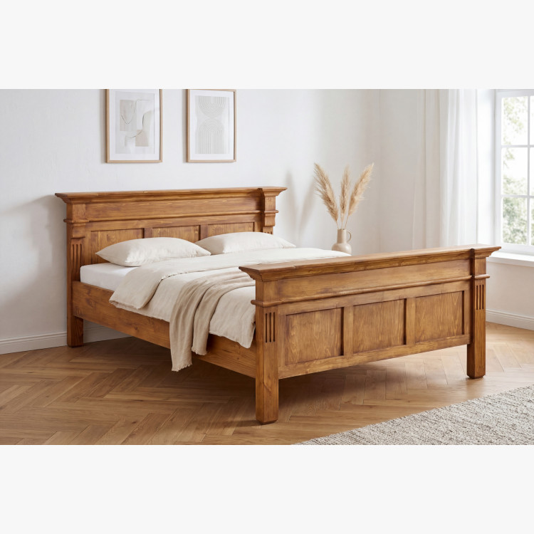 POSTEL AUS MASSIVHOLZ PRESTIGE (160 X 200) BRAUN LACKIERT