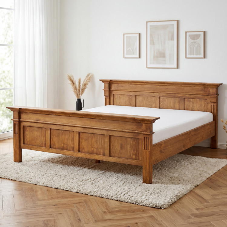 POSTEL AUS MASSIVHOLZ PRESTIGE (180 X 200) LACK BRAUN