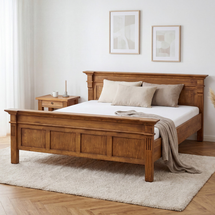 POSTEL AUS MASSIVHOLZ PRESTIGE (180 X 200) LACK BRAUN