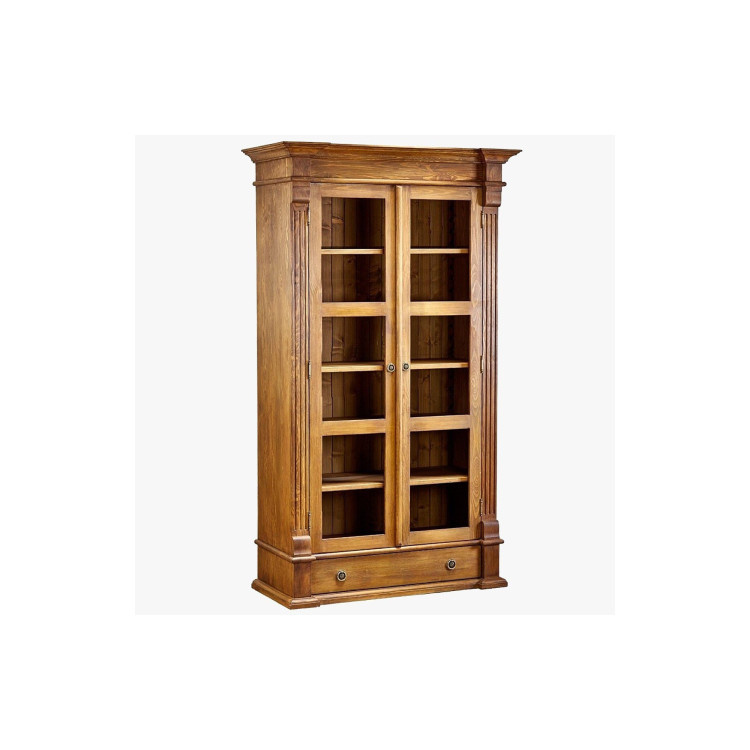 KNIENREGAL MIT TÜREN PRESTIGE, BRAUNER LACK