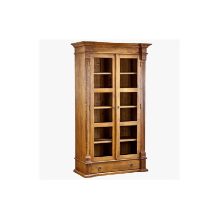 KNIENREGAL MIT TÜREN PRESTIGE, BRAUNER LACK