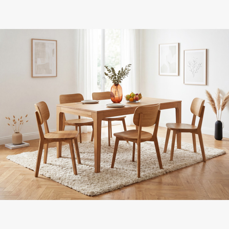 Ausziehbarer Holztisch - Eiche 140-190 cm