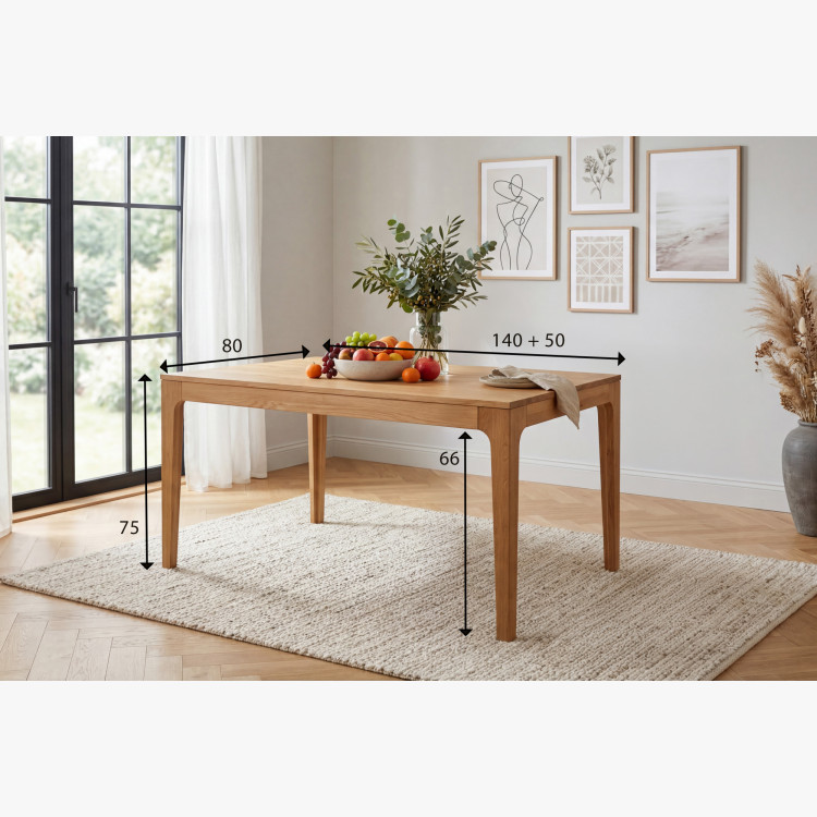 Ausziehbarer Holztisch - Eiche 140-190 cm