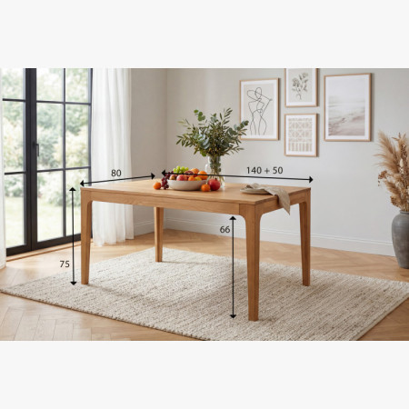Ausziehbarer Holztisch - Eiche 140-190 cm