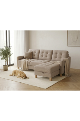 Moderne Eckcouch Malmo mit Schlaffunktion und Stauraum - rechte Ecke 2