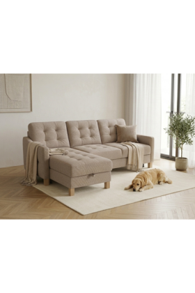 Moderne Eckcouch Malmo mit Schlaf- und Stauraumfunktion - linke Ecke 2