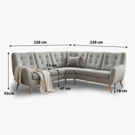 Severische Eckcouch Scandi