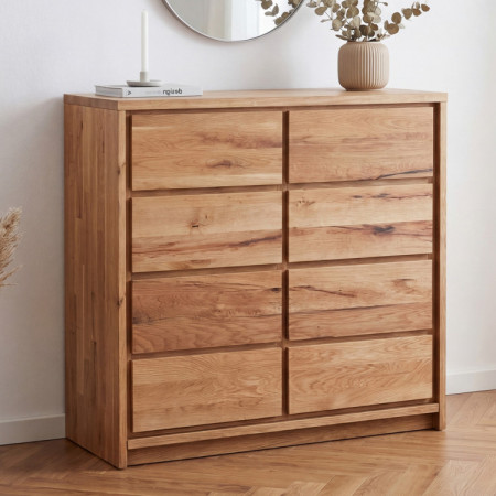 Massive Eichenkommode aus Eiche – Breite 88,5 cm, Höhe 97,5 cm