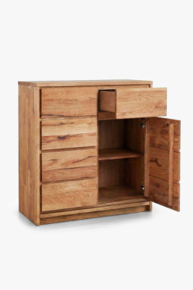 Massive Eichenkommode aus Eiche – Breite 88,5 cm, Höhe 97,5 cm 2