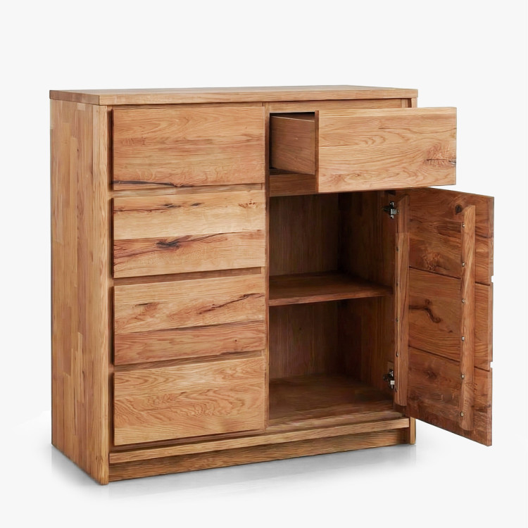 Massive Eichenkommode aus Eiche – Breite 88,5 cm, Höhe 97,5 cm