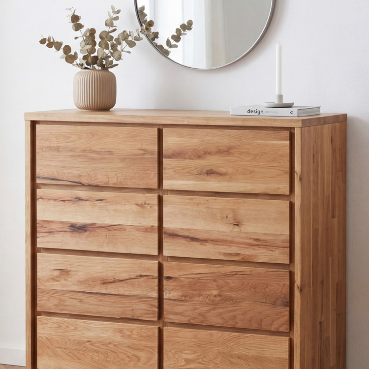 Massive Eichenkommode aus Eiche – Breite 88,5 cm, Höhe 97,5 cm