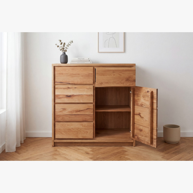 Massive Eichenkommode aus Eiche – Breite 88,5 cm, Höhe 97,5 cm