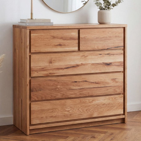 Massive Eichenkommode aus Eiche – Breite 88,5 cm, Höhe 97,5 cm