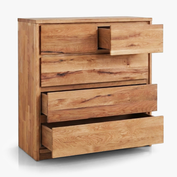 Massive Eichenkommode aus Eiche – Breite 88,5 cm, Höhe 97,5 cm