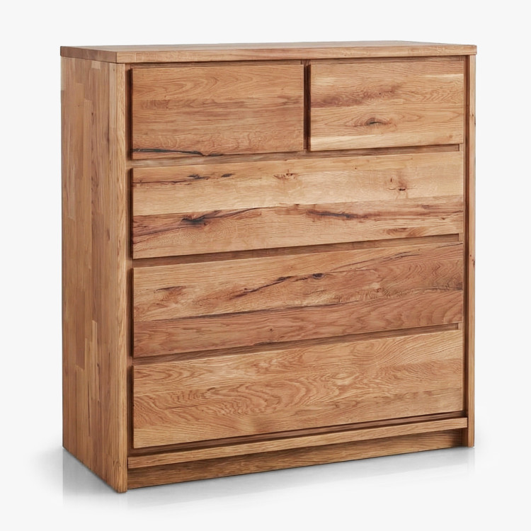 Massive Eichenkommode aus Eiche – Breite 88,5 cm, Höhe 97,5 cm