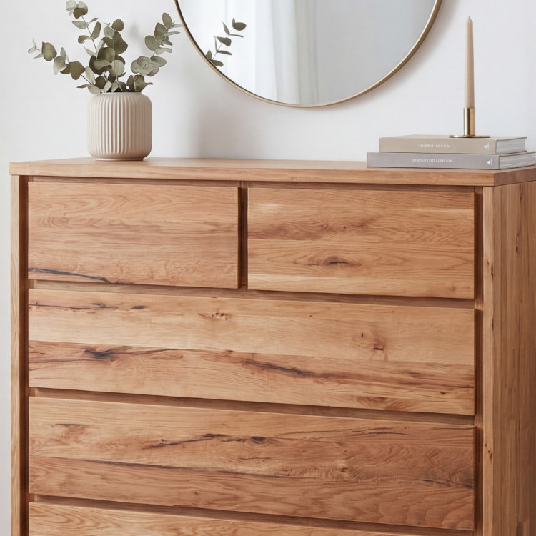 Massive Eichenkommode aus Eiche – Breite 88,5 cm, Höhe 97,5 cm