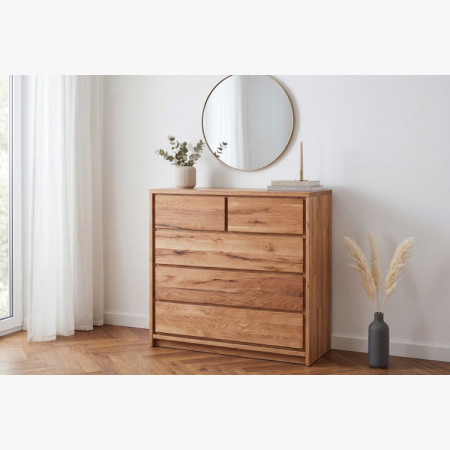 Massive Eichenkommode aus Eiche – Breite 88,5 cm, Höhe 97,5 cm