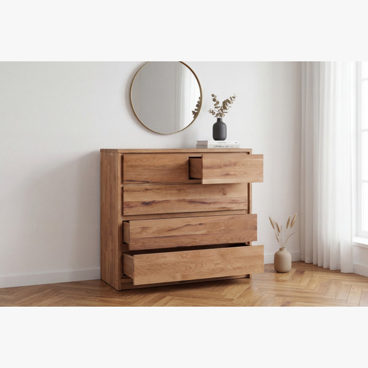 Massive Eichenkommode aus Eiche – Breite 88,5 cm, Höhe 97,5 cm