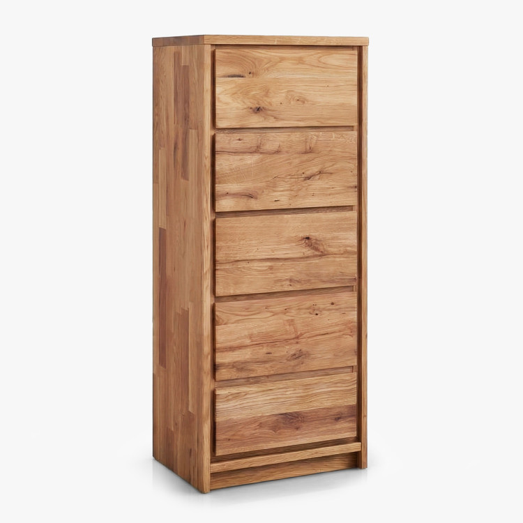 Úschränk hohe Kommode aus Eiche – 5 Schubladen