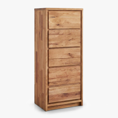 Úschränk hohe Kommode aus Eiche – 5 Schubladen