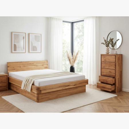 Úschränk hohe Kommode aus Eiche – 5 Schubladen