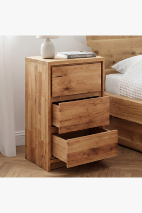 Eichennachttisch aus Eiche – 3 Schubladen 2