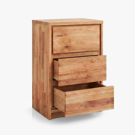 Eichennachttisch aus Eiche – 3 Schubladen