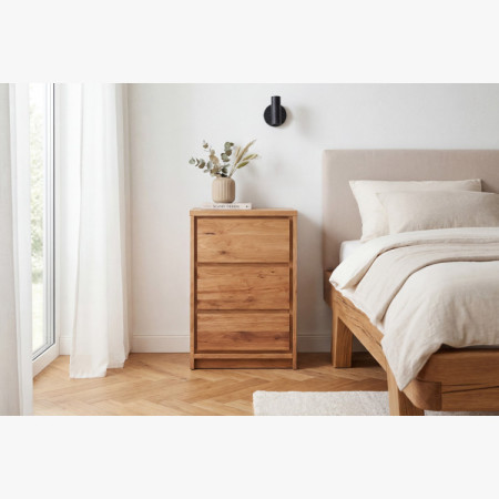 Eichennachttisch aus Eiche – 3 Schubladen