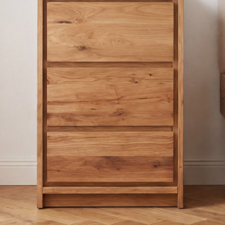 Eichennachttisch aus Eiche – 3 Schubladen