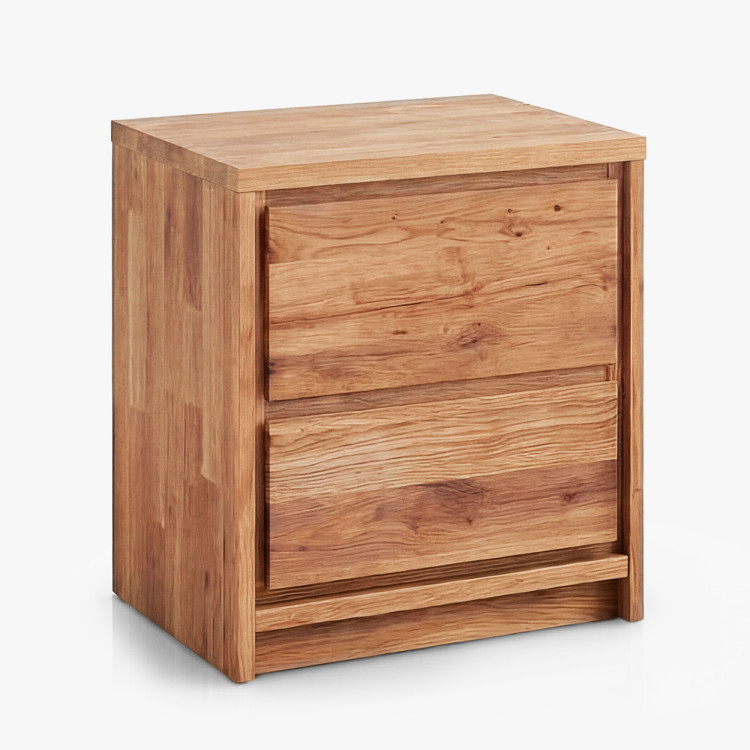 Nachttisch aus Eiche – 2 Schubladen