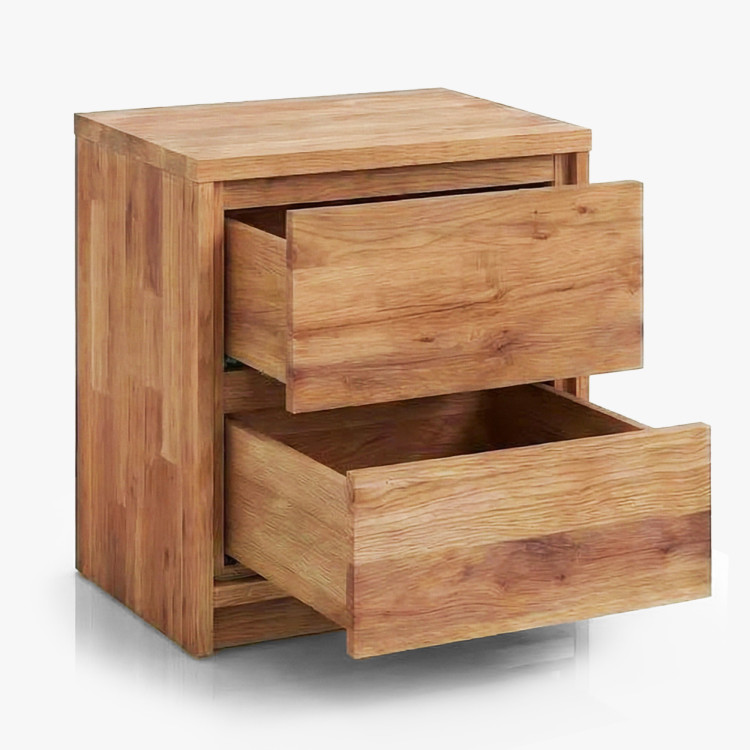 Nachttisch aus Eiche – 2 Schubladen