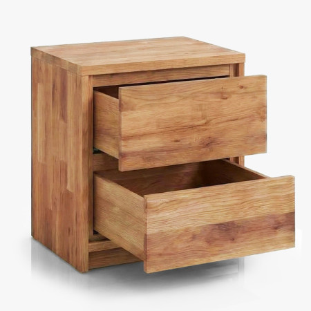 Nachttisch aus Eiche – 2 Schubladen