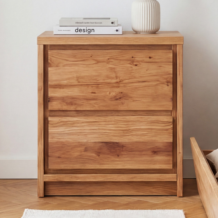 Nachttisch aus Eiche – 2 Schubladen