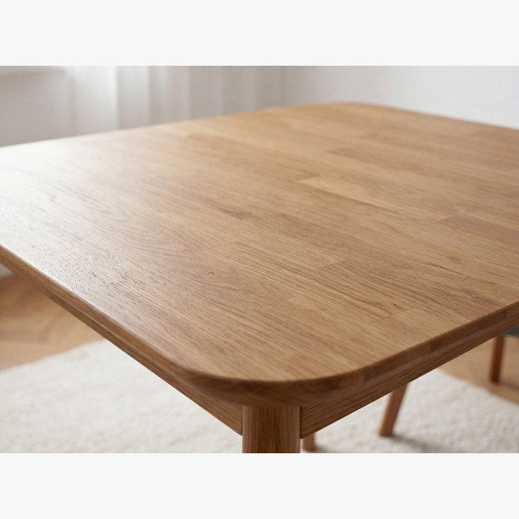 Eckiger Eichentisch, Liam 90 x 90