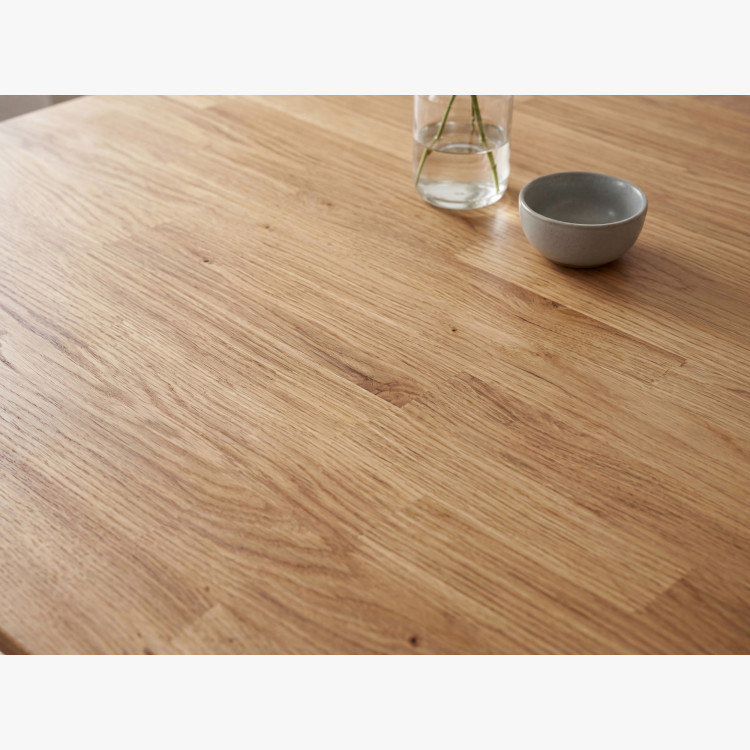 Eckiger Eichentisch, Liam 90 x 90